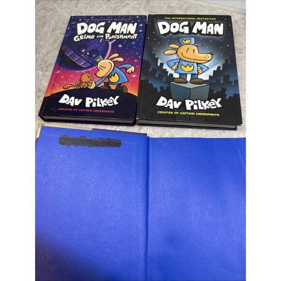 Dog Man Book Lot (3 books) by Dav Pilkey – Kids Graphic Novels. Hardcover. - Picture 2 of 9